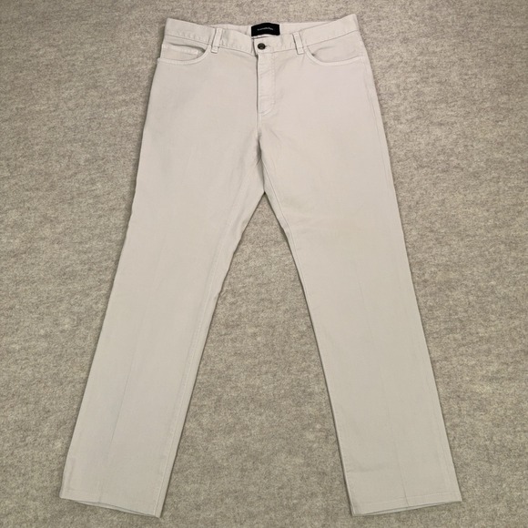 Ermenegildo Zegna Other - Ermenegildo Zegna Jeans Mens 34 Ivory Stretch Five Pocket Cotton Blend *34x28*
